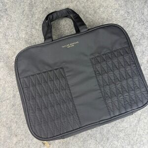 Taylor‎ Brooke New York Black Quilted Morgan Satchel Design Cosmetic Bag Travel